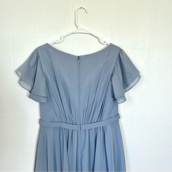 JJ’s House Women’s Light Blue Flutter Sleeve Maxi Dress - Picture 7 of 7